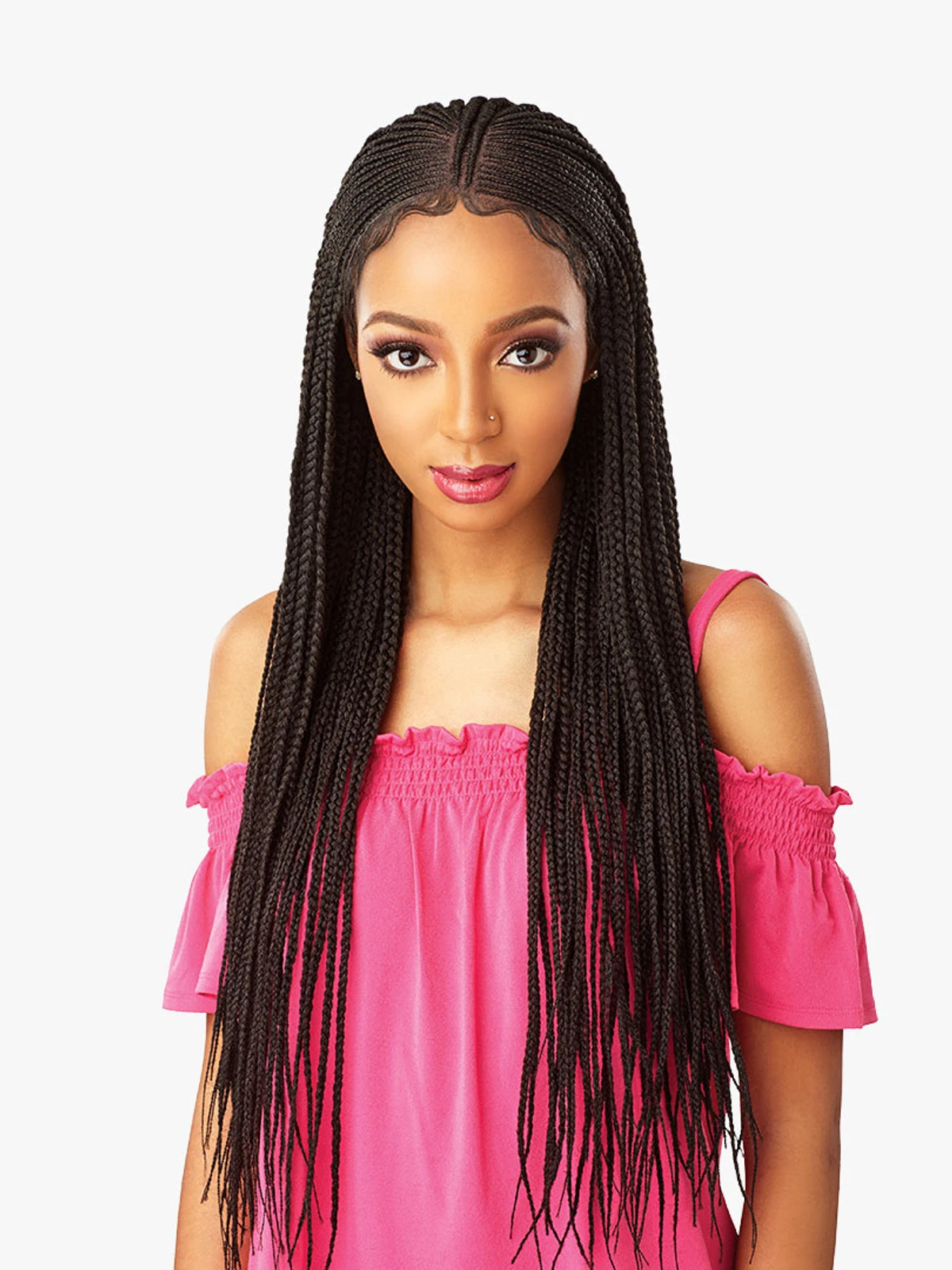 SENSATIONNEL Cloud 9 Hand Braided 13X5 Part Swiss Lace Wig - FULANI CORNROW 1 SENSATIONNEL Cloud 9 Hand Braided 13X5 Part Swiss Lace Wig - FULANI CORNROW