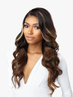 Sensationnel Human Hair Blend HD Lace Front Wig - Butta Glam Wave 24"