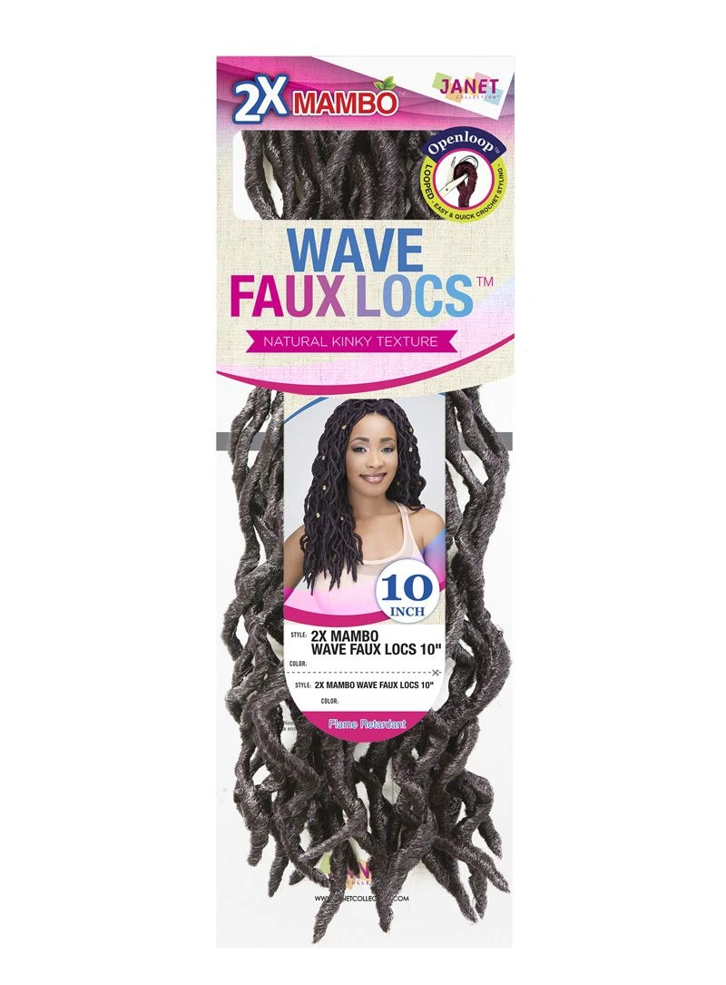 JANET COLLECTION 2X MAMBO WAVE FAUX LOCS (10,12,14,16 Inches) 4 JANET COLLECTION 2X MAMBO WAVE FAUX LOCS (10,12,14,16 Inches) - Image 4