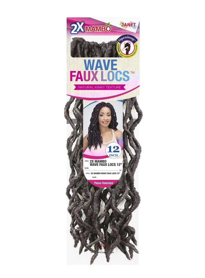JANET COLLECTION 2X MAMBO WAVE FAUX LOCS (10,12,14,16 Inches) 5 JANET COLLECTION 2X MAMBO WAVE FAUX LOCS (10,12,14,16 Inches) - Image 5