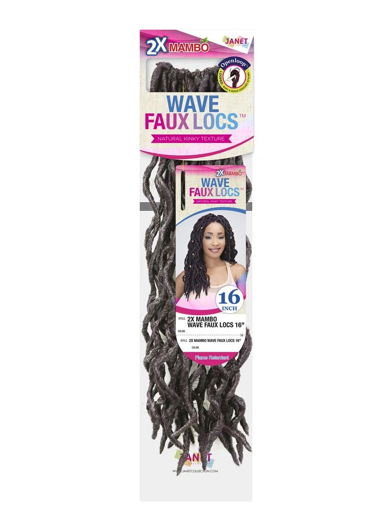 JANET COLLECTION 2X MAMBO WAVE FAUX LOCS (10,12,14,16 Inches) 7 JANET COLLECTION 2X MAMBO WAVE FAUX LOCS (10,12,14,16 Inches) - Image 7
