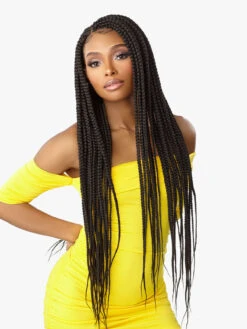 SENSATIONNEL Cloud 9 4X4 Swiss Lace Wig - BOX BRAID X- LARGE 36"