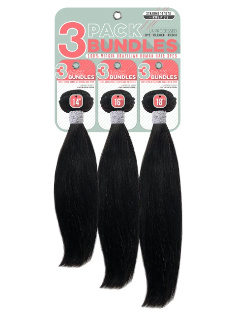 Motown Tress 100% Virgin Brazilian Human Hair 3 Pack Bundles STRAIGHT Weave (H3PS) 3 Motown Tress 100% Virgin Brazilian Human Hair 3 Pack Bundles STRAIGHT Weave (H3PS) - Image 3