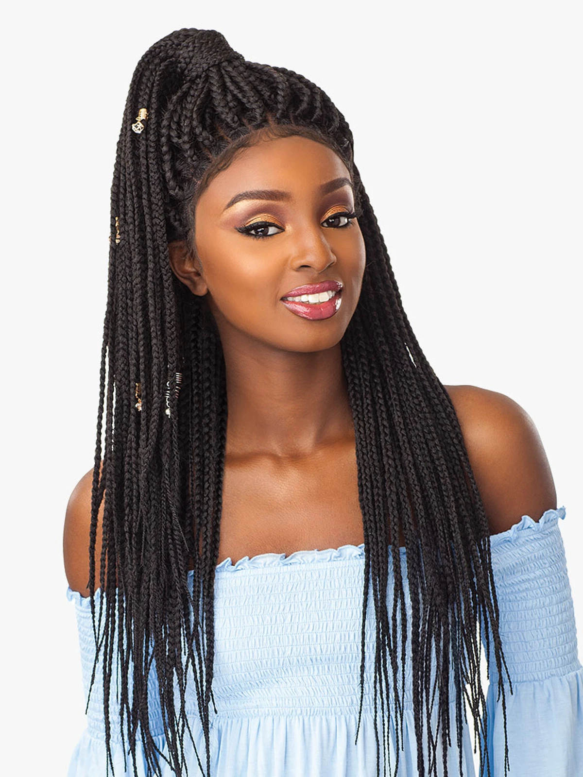 SENSATIONNEL Cloud 9 4X4 PART SWISS LACE Wig - BOX BRAID LARGE 2 SENSATIONNEL Cloud 9 4X4 PART SWISS LACE Wig - BOX BRAID LARGE - Image 2
