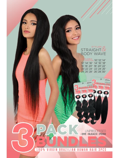 Motown Tress 100% Virgin Brazilian Human Hair 3 Pack Bundles STRAIGHT Weave (H3PS) 4 Motown Tress 100% Virgin Brazilian Human Hair 3 Pack Bundles STRAIGHT Weave (H3PS) - Image 4