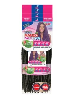 JANET COLLECTION 8X FAUX LOCS BRAID (8PCS) -Aveda Store 8x faux locs one pack solution 8pcs