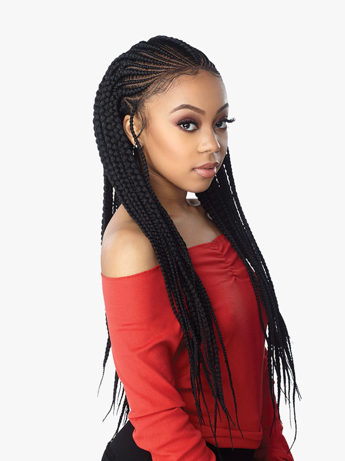SENSATIONNEL Cloud 9 13x7 Swiss Lace Parting Wig - FEED IN FULANI CORNROW 2 SENSATIONNEL Cloud 9 13x7 Swiss Lace Parting Wig - FEED IN FULANI CORNROW - Image 2