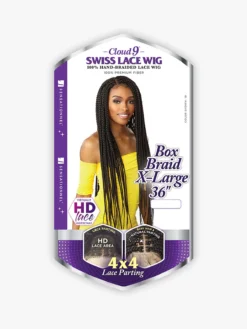 SENSATIONNEL Cloud 9 4X4 Swiss Lace Wig - BOX BRAID X- LARGE 36" -Aveda Store C9 4x4 Braided BoxBraidXL36 HT 15002.1668885537