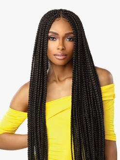 SENSATIONNEL Cloud 9 4X4 Swiss Lace Wig - BOX BRAID X- LARGE 50"