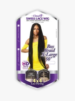 SENSATIONNEL Cloud 9 4X4 Swiss Lace Wig - BOX BRAID X- LARGE 50" -Aveda Store C9 4x4 Braided BoxBraidXL50 HT 54615.1668886472