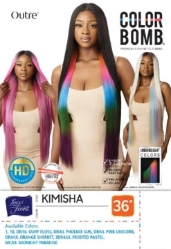 OUTRE Colorbomb Synthetic Lace Front Wig - Kimisha -Aveda Store HT Colorbomb Underlight Colors Kimisha 31550.1682371473