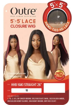 OUTRE Synthetic 5”x5” Lace Closure Wig - HHB-YAKI STRAIGHT 26" -Aveda Store HT Outre 5X5 Lace Closure Wig HHB Yaki Straight 26 41896.1681764309