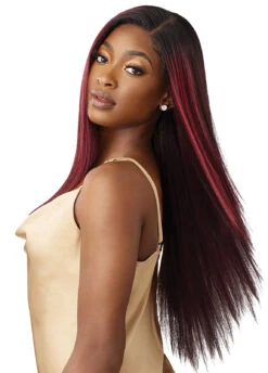 OUTRE Synthetic 5”x5” Lace Closure Wig - HHB-YAKI STRAIGHT 26" -Aveda Store O5x5LCW Yaki Straight 26 DRFF Red Velvet Sub A 04943.1681764309