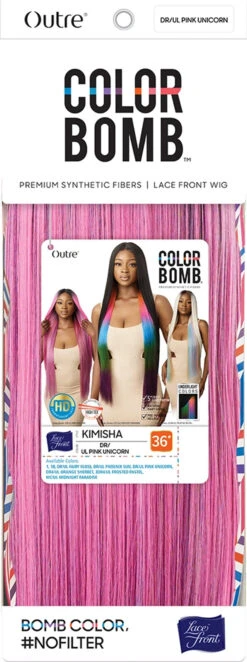 OUTRE Colorbomb Synthetic Lace Front Wig - Kimisha -Aveda Store PKG Lacefront Color bomb Kimisha 25733.1682371473