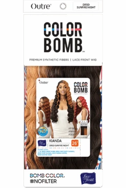 OUTRE Colorbomb Synthetic Lace Front Wig - KIANDA -Aveda Store PKG QL COLORBOMB Face Framing Split Dye Kianda 86298.1649703532