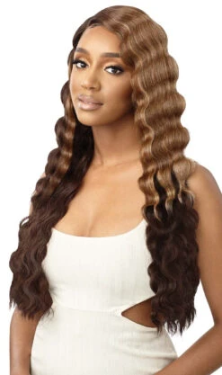 OUTRE Colorbomb Synthetic Lace Front Wig - KIANDA -Aveda Store QLCB Kianda DRSD Chocolate Caramel Sub D 17699.1649703532