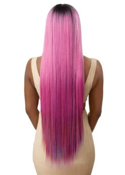 OUTRE Colorbomb Synthetic Lace Front Wig - Kimisha -Aveda Store QLCB Kimisha DR UL Pink Unicorn Back 67002.1682371473