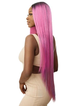OUTRE Colorbomb Synthetic Lace Front Wig - Kimisha -Aveda Store QLCB Kimisha DR UL Pink Unicorn Left 06244.1682371473