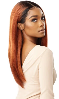 OUTRE Synthetic Melted Hairline Lace Front Wig - LUCIENNE -Aveda Store QLMH Lucienne DR Copper Orange Sub A 47363.1660671901