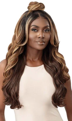 OUTRE Perfect Hairline Synthetic HD Lace Wig - ETIENNE -Aveda Store QLPH Etienne DRST2 Chocolate Caramel Sub B 37551.1652999524