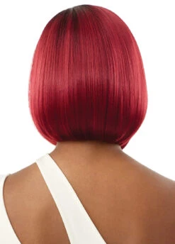 OUTRE SleekLay Synthetic Part Lace Front Wig - PERI -Aveda Store QLSLP Peri DR Red Velvet Back 68671.1679935247