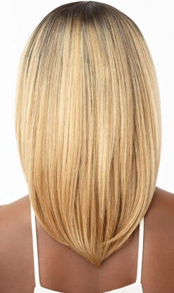 OUTRE Wigpop Synthetic Full Wig - REGINA -Aveda Store QPOP Regina DR Hazelnut Blonde Back 46456.1664658263
