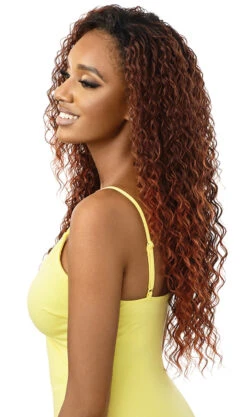 OUTRE Converti Cap Premium Synthetic Wig (Wet & Wavy) - KISSED BY MIST -Aveda Store QVO Kissed By Mist DR Ginger Brown Left 38145.1667507390