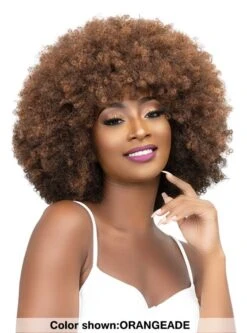 Janet Collection Premium Synthetic Natural Curly Wig - AFRO BADU -Aveda Store badu4m