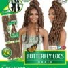 Beshe Feather Lite 2X BUTTERFLY LOCS Crochet Braid 18 C.BFLY218