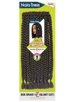 Janet Collection Nala Tress BOX BRAID BLUNT CUT Crochet Braid 12 (BBB12) -Aveda Store blunt 1255 detail