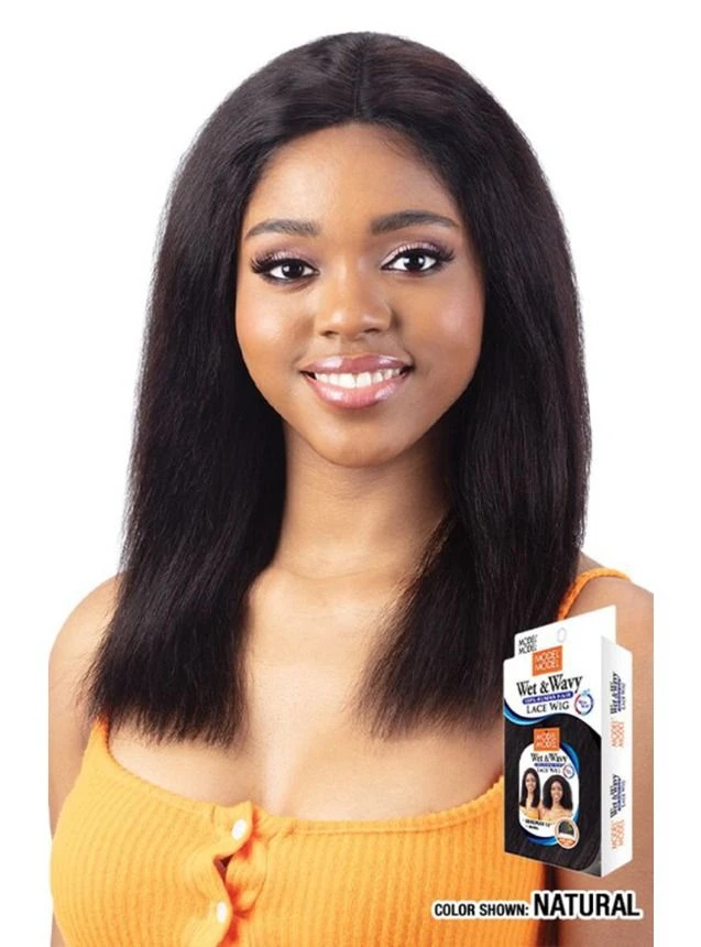 Model Model Human Hair Wet&Wavy Lace Wig - BOHEMIAN 18 2 Model Model Human Hair Wet&Wavy Lace Wig - BOHEMIAN 18 - Image 2