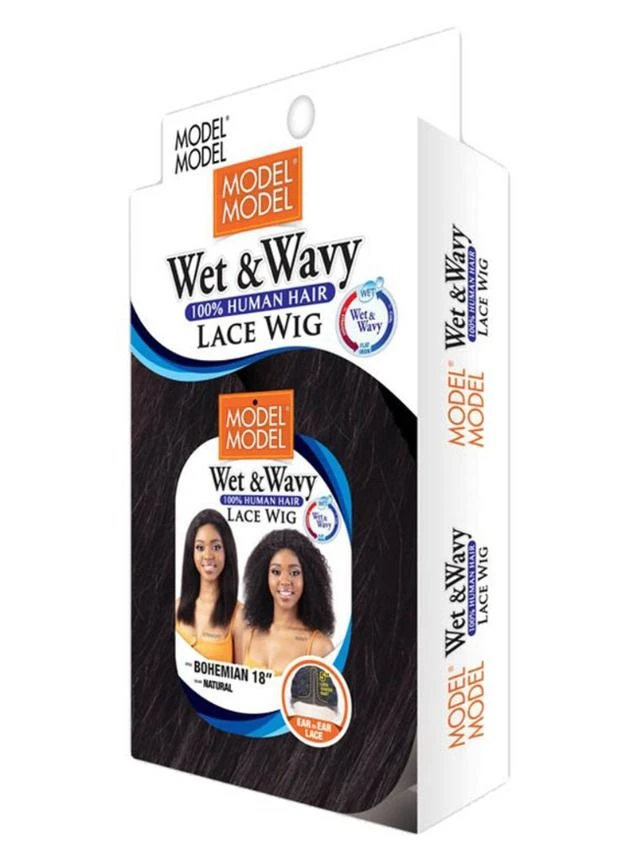 Model Model Human Hair Wet&Wavy Lace Wig - BOHEMIAN 18 3 Model Model Human Hair Wet&Wavy Lace Wig - BOHEMIAN 18 - Image 3