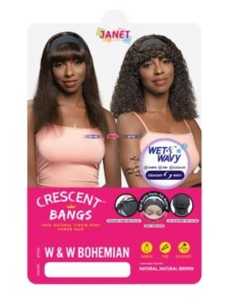 Janet Collection 100% Human Hair Crescent Band Wet&Wavy Wig - BOHEMIAN -Aveda Store bohemian2mm