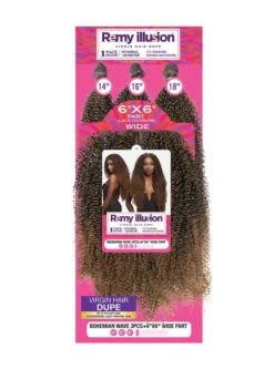 Janet Collection Remy Illusion BOHEMIAN WAVE 3pcs Bundle + 6x6 Closure -Aveda Store bohemian5m