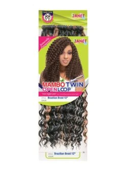 JANET COLLECTION BRAZILIAN BRAID 12 INCH (TWIN LOOP) -Aveda Store brazilian braid 12inch