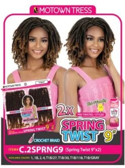 Motown Tress 2X SPRING TWIST Crochet Braid 9 7 Motown Tress 2X SPRING TWIST Crochet Braid 9 -Aveda Store c.2sprng94m