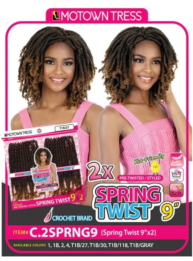 Motown Tress 2X SPRING TWIST Crochet Braid 9 4 Motown Tress 2X SPRING TWIST Crochet Braid 9 - Image 4