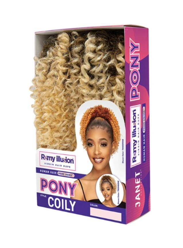 Janet Collection Remy Illusion Ponytail - COILY 7 Janet Collection Remy Illusion Ponytail - COILY - Image 7