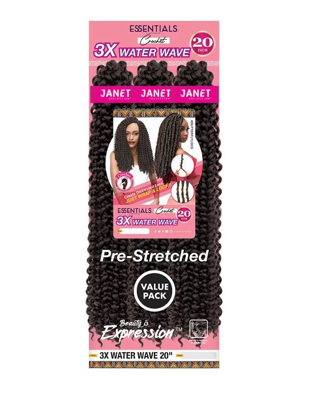 Janet Collection Essentials 3X WATER WAVE Crochet Braid 20 5 Janet Collection Essentials 3X WATER WAVE Crochet Braid 20 - Image 5