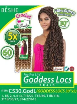 Beshe Feather Lite 5X GODDESS LOCS Crochet Braid 30