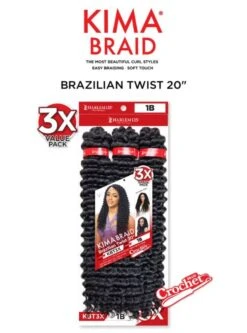 Harlem 125 Kima 3X BRAZILIAN TWIST Crochet Braid 20 KBT3X -Aveda Store kbt3x5m 1