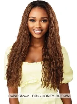 Outre Converti Cap Wet And Wavy Premium Synthetic Full Wig - LET IT RIPPLE