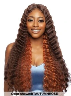 Mane Concept Melanin Queen HD Crimp Human Hair Blend Lace Wig - JOAN CRIMP