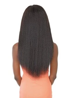 Janet Collection 100% Remy Human Hair Deep Part HD Lace Wig - PERM YAKY -Aveda Store perm yaky1