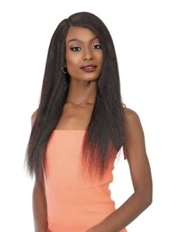 Janet Collection 100% Remy Human Hair Deep Part HD Lace Wig - PERM YAKY -Aveda Store perm yaky3