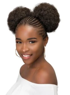 Janet Collection Noir Afro Puff 2Pcs (AFP11) -Aveda Store puff2m