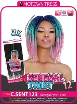 Motown Tress 3X SENEGAL TWIST Crochet Braid 12