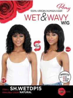 Seduction 100% Virgin Human Hair Remy Wet & Wavy Wig - SH.WETDP15