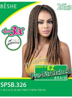 Beshe Pre-Stretched 3X SPERTA Crochet Braid 26