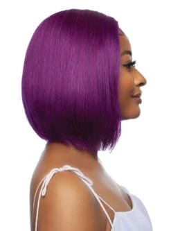 Mane Concept Trill 13A Human Hair HD 6" Deep Pre-Colored Lace Front Wig - RICH PURPLE STRAIGHT BOB -Aveda Store troc23322m